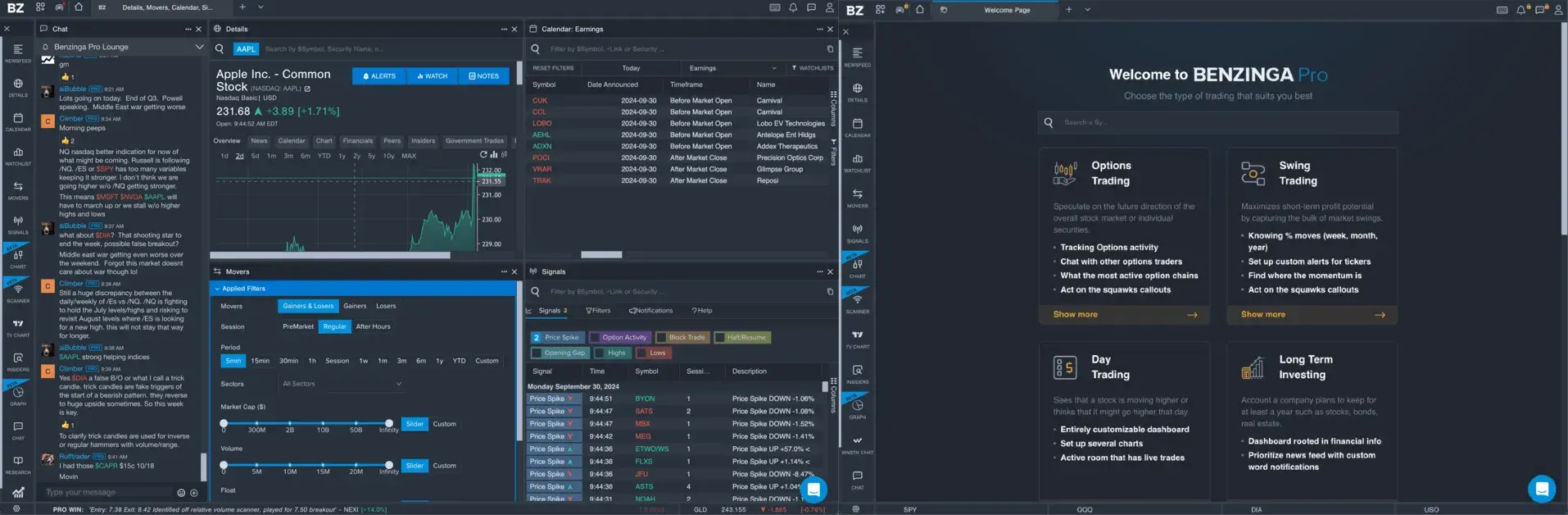 Benzinga Pro - Banner
